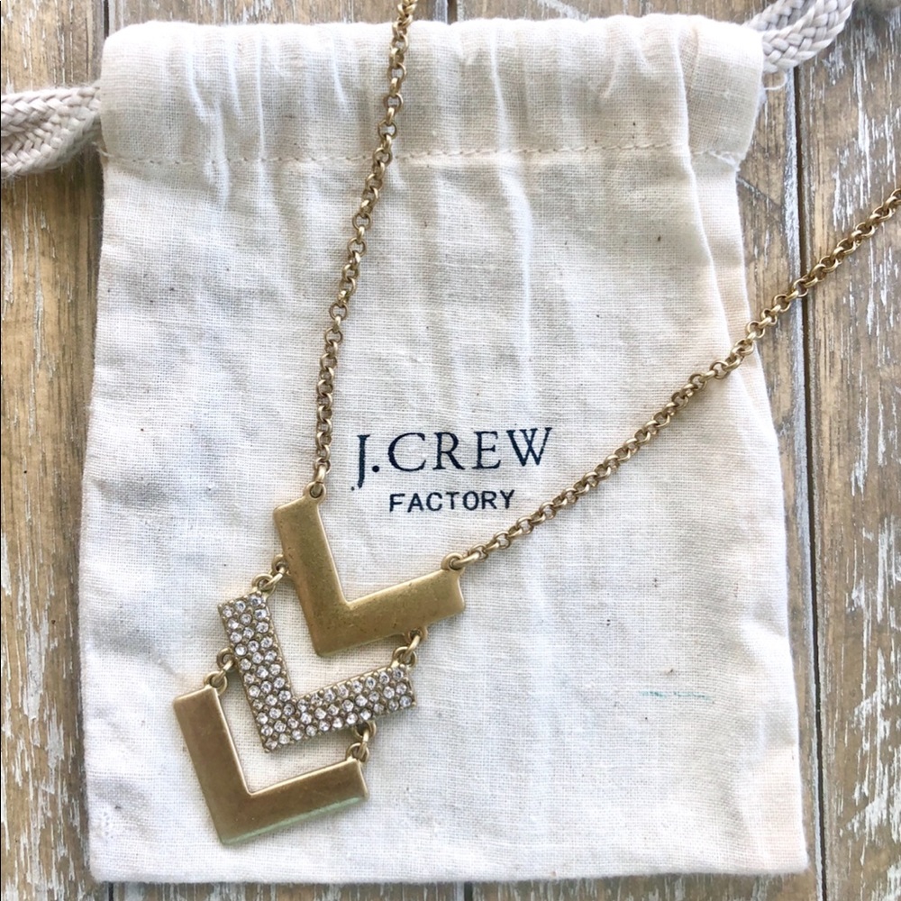 J.Crew Factory Reversible Gold Tribal Necklace